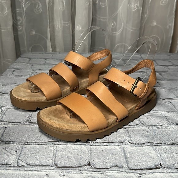 Madewell Addie Sandal Desert Camel Tan size 8 1/2 leather sandals - Picture 2 of 16